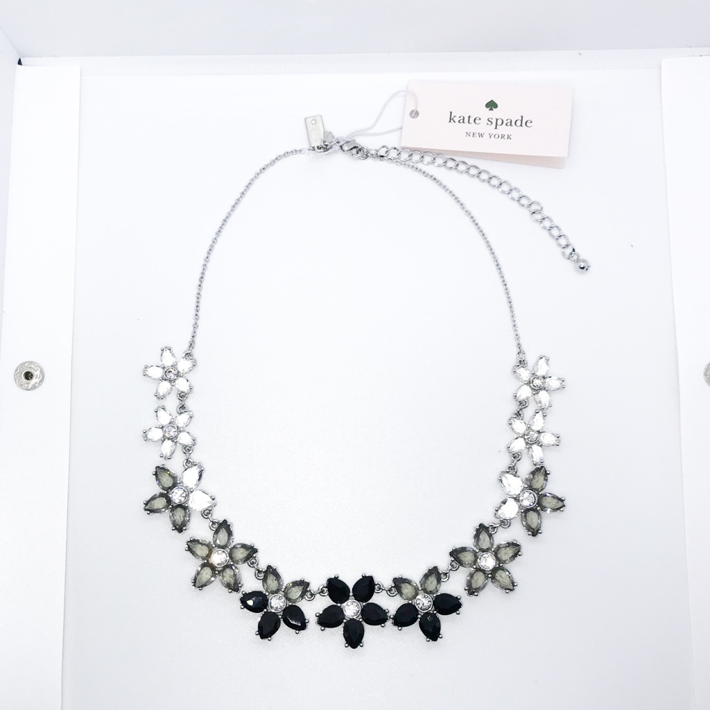 Kate Spade Black Bed Of Roses Necklace